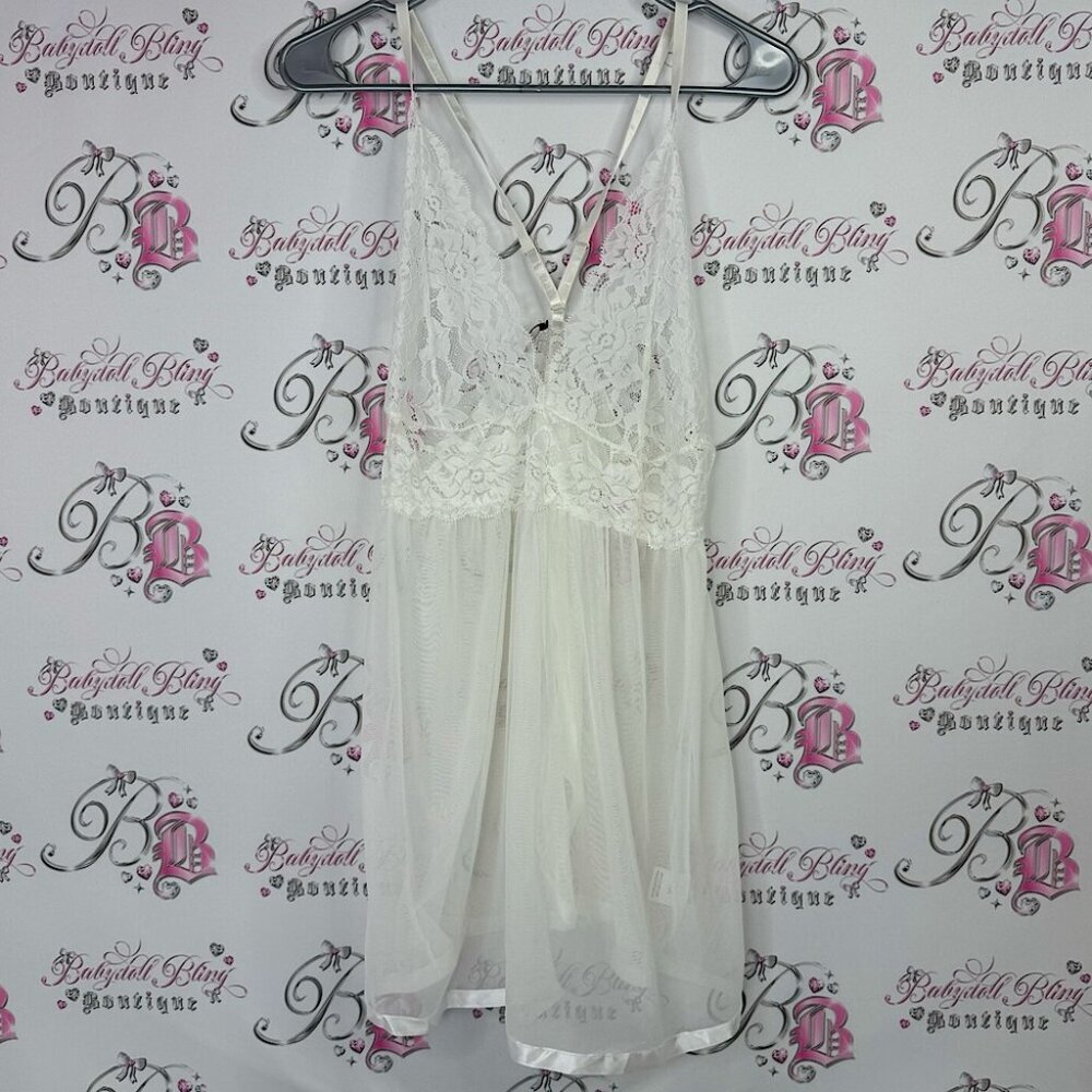Avid love babydoll mesh tank top style dress see through sexy lingerie coquette